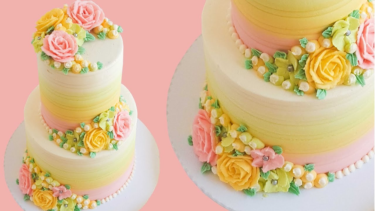 Elegant Buttercream Rose Cake Tutorial- Rosie's Dessert Spot
