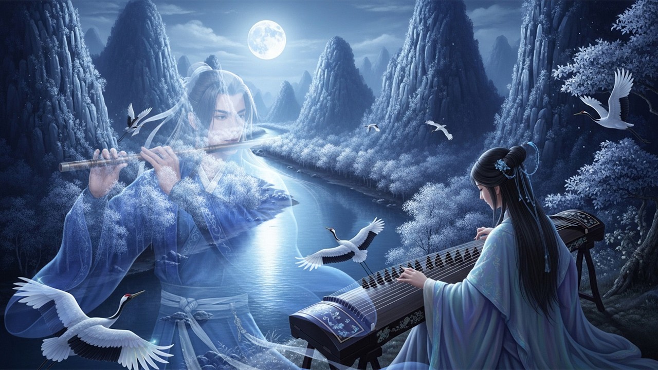 Relaxing Soft Bamboo Flute & Guzheng, 🍃Soft Sounds, Simple Chinese Musical Instruments For Sleep