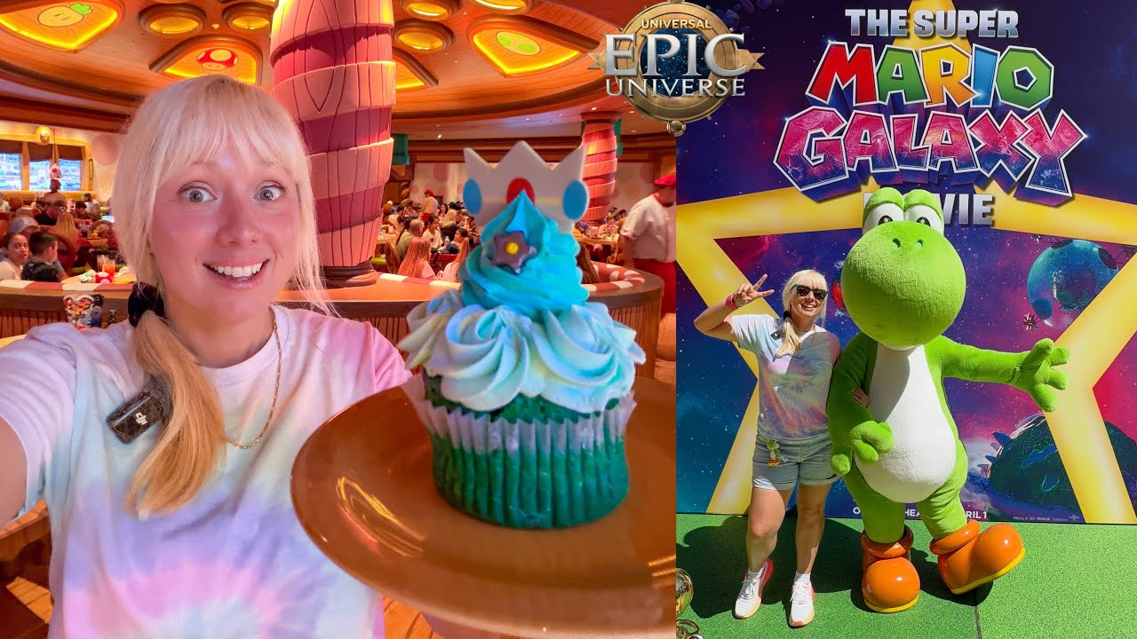 BRAND NEW at Epic Universe! Meeting Yoshi + New Super Mario Galaxy Treats & Merch 