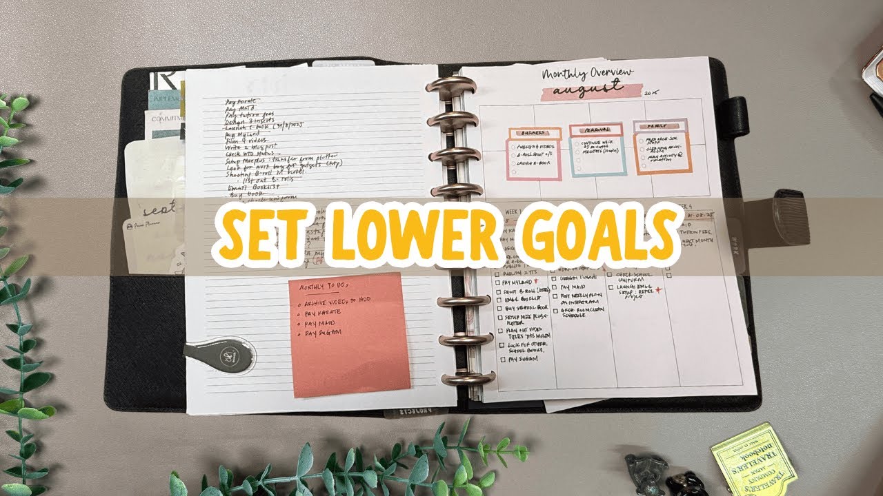 August Monthly Reset: Why I'm Setting LOWER Goals (And You Should Too) | Franken Planner