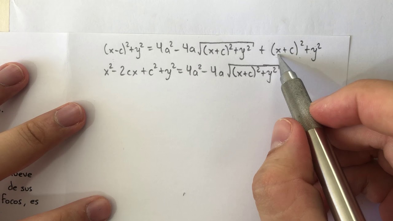 ELIPSE: Definición y Demostración de su ecuación matemática.