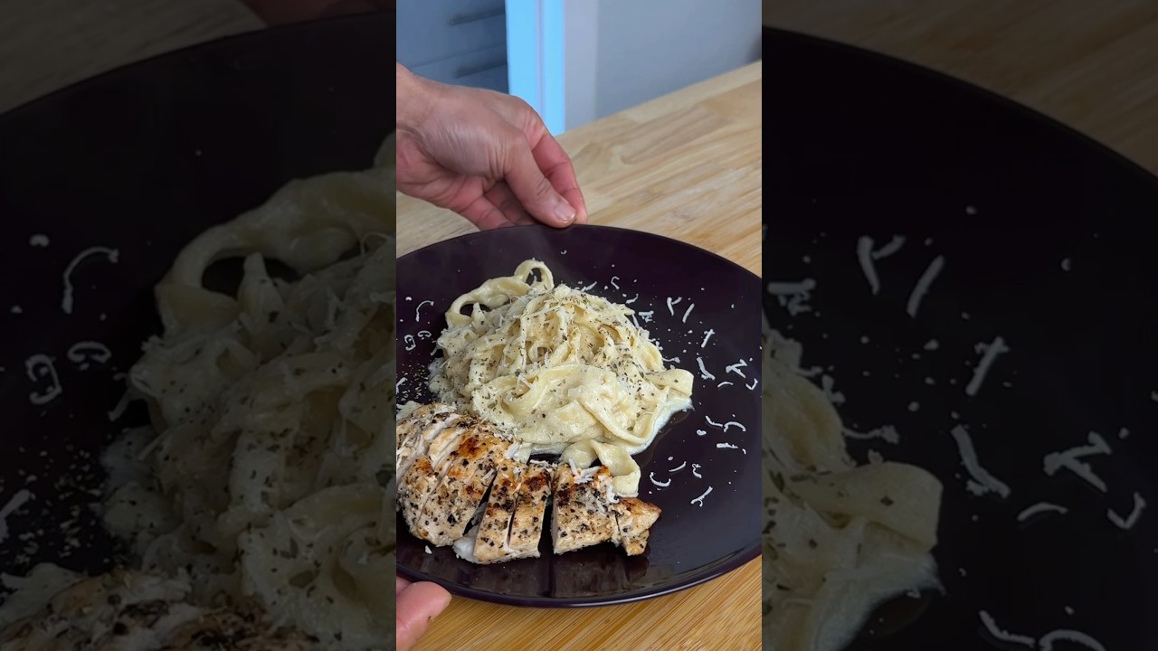 Fettuccine chicken Alfredo pasta recipe | Malayalam