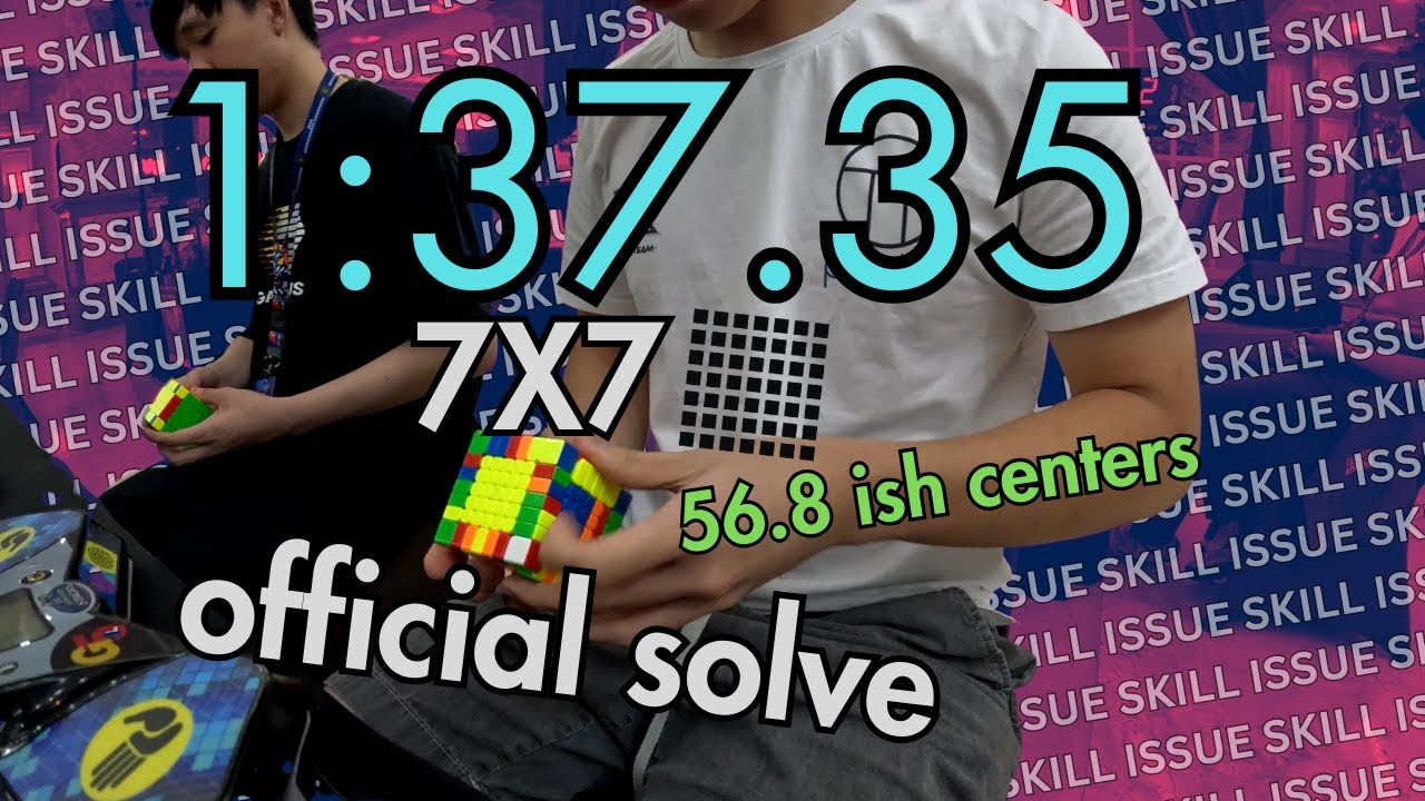 1:37.35 7x7 official single with 56 centers!