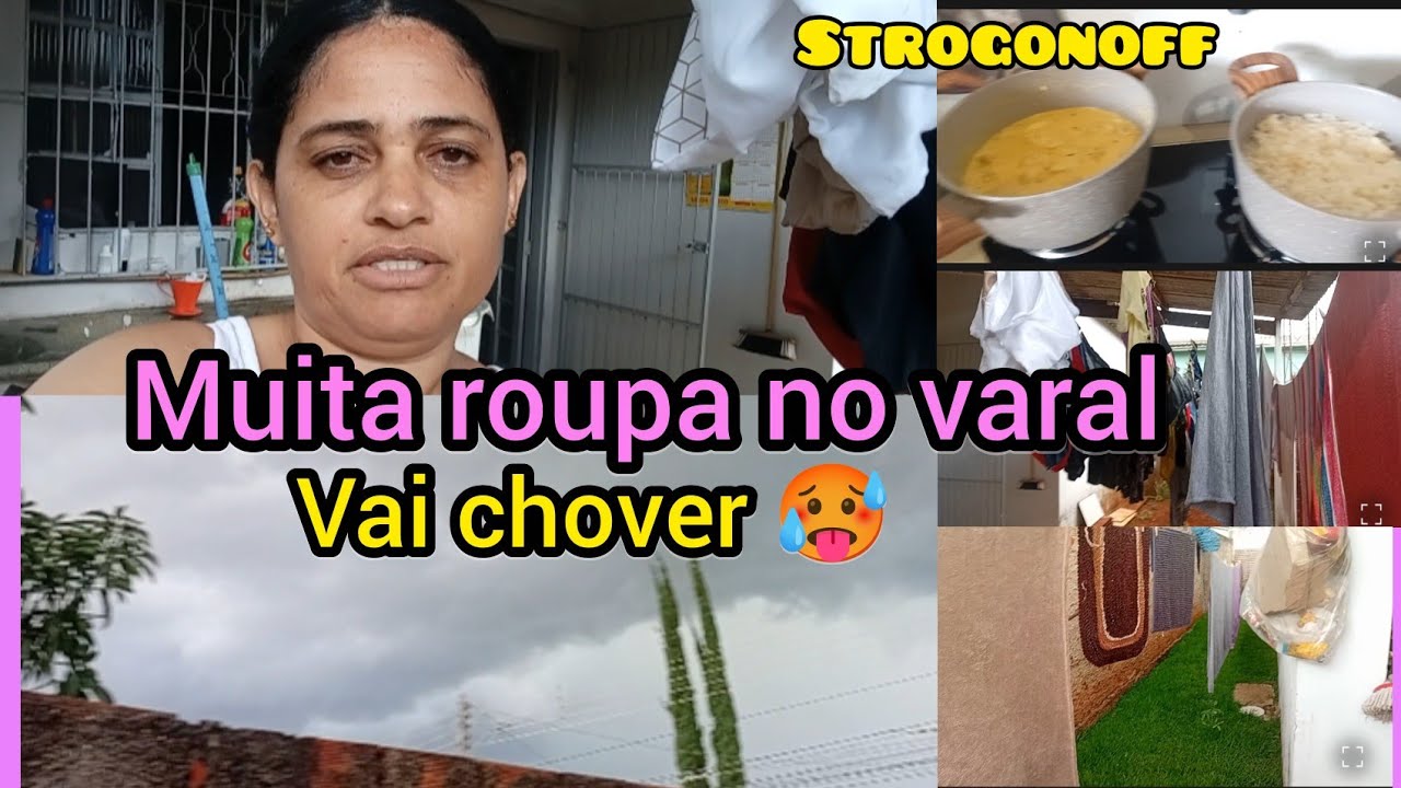 Muita roupa lavada/strogonoff fresquinho organização na cozinha lavei as coberta e vai chover 