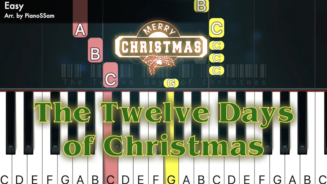 [Beginner] The Twelve Days of Christmas | Piano Tutorial for Christmas