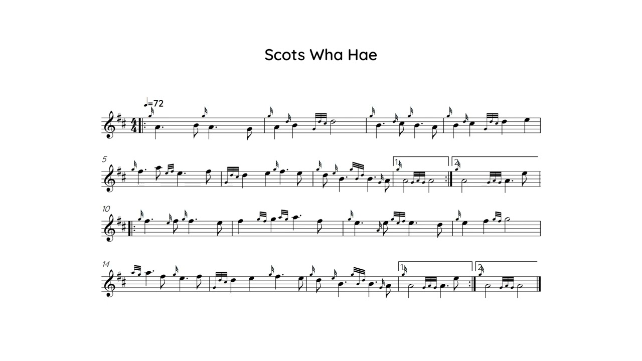 Scots What Hae, high pitch half speed