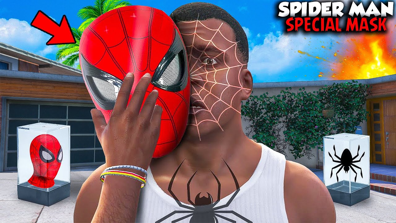 Franklin And Shinchan Wears Spiderman Mask To Change Into Spiderman In GTA 5 Telugu | #gta5