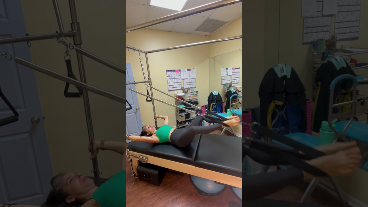 Pilates Cadillac// Trapeze Table Exercises Legs in Springs 