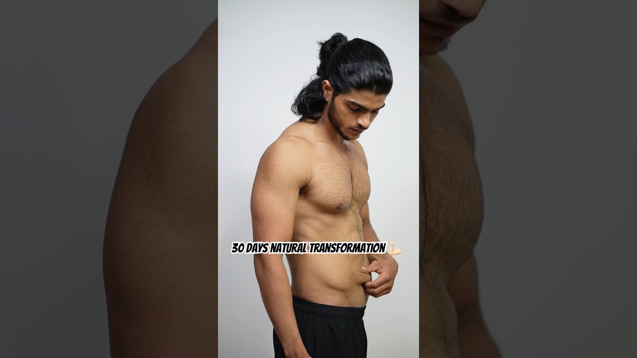 30 days Natural body Transformation #shorts#fitness#gym