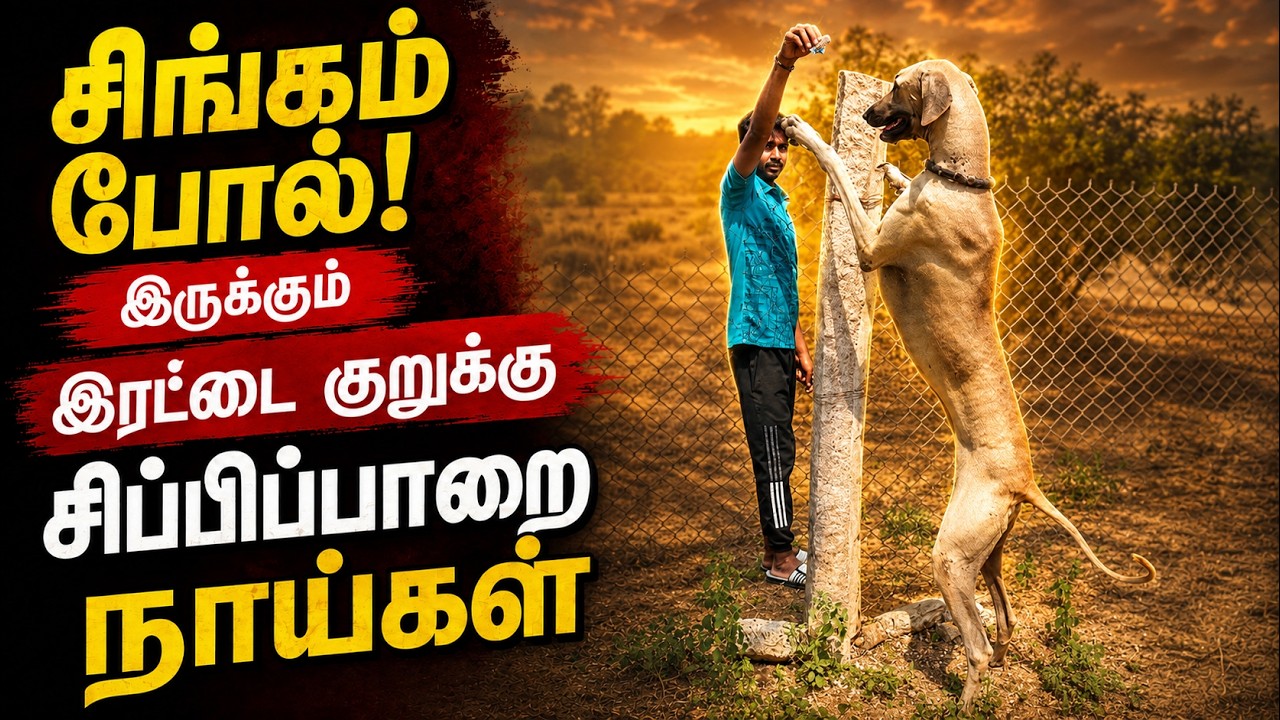 சிங்கம் போல்! இருக்கும் இரட்டை குறுக்கு சிப்பிப்பாறை நாய்கள் #chippiparai  #nativedogbreed #dog