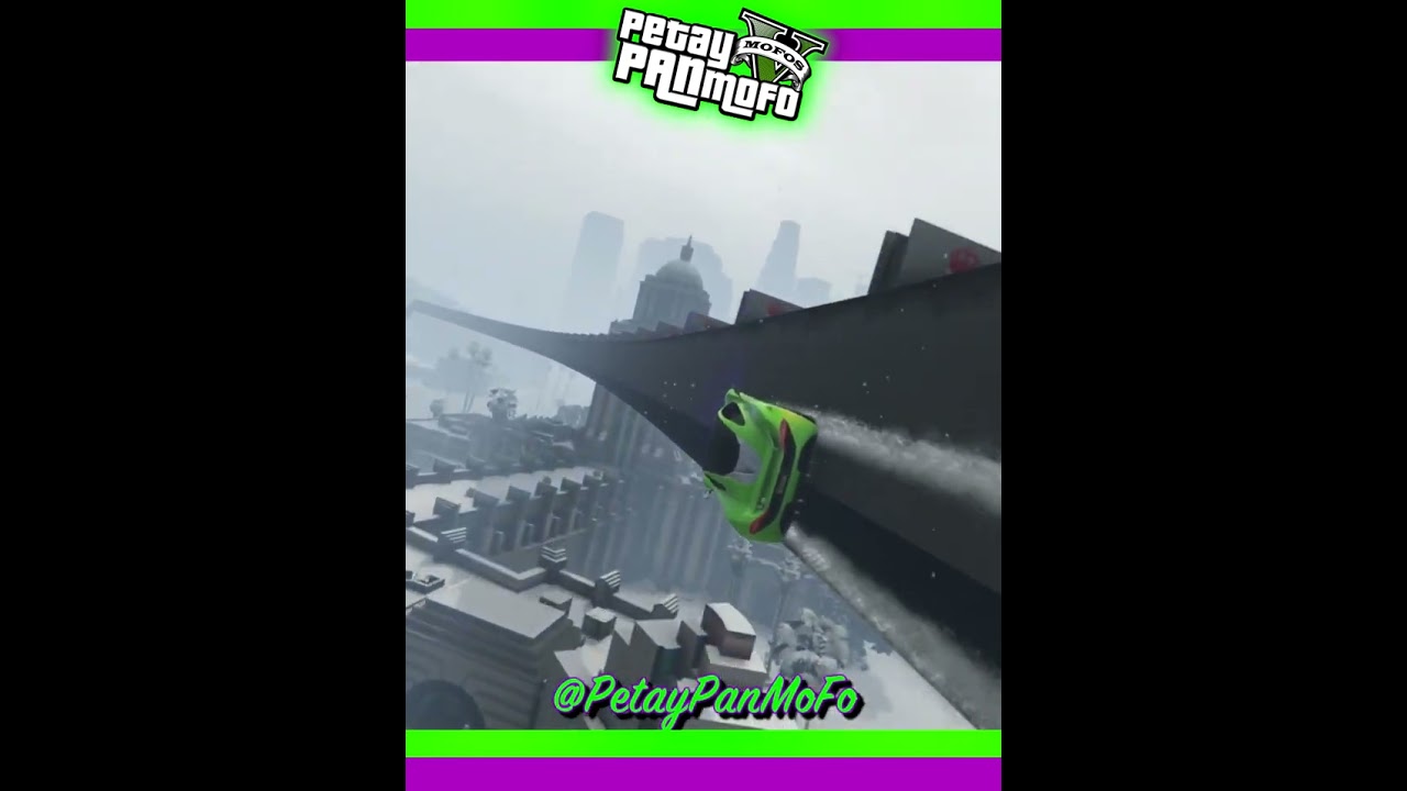 GTA Online Custom Stunt Race - Wallride Corkscrew Stunt in Snow (PS n PC Links) 🎮❄