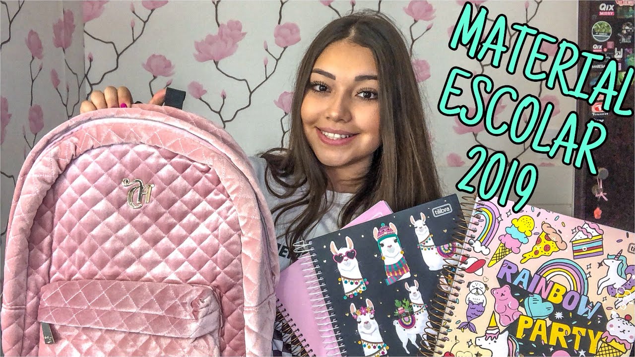 MEU MATERIAL ESCOLAR 2019 !!! ❤️