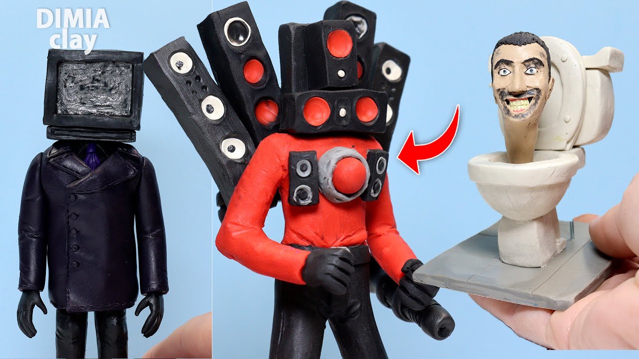 Making Bosses G-man & TV MAN & MECHA SPEAKER MAN Sculptures Timelapse with clay [Skibidi Toilet]