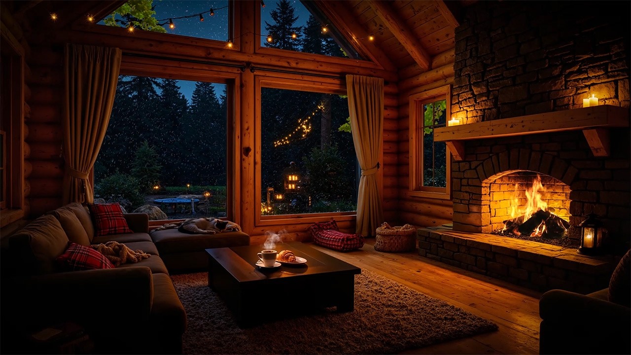 Calm Evenings: Gentle Fireplace Sounds & Soft Piano for Deep Relaxation