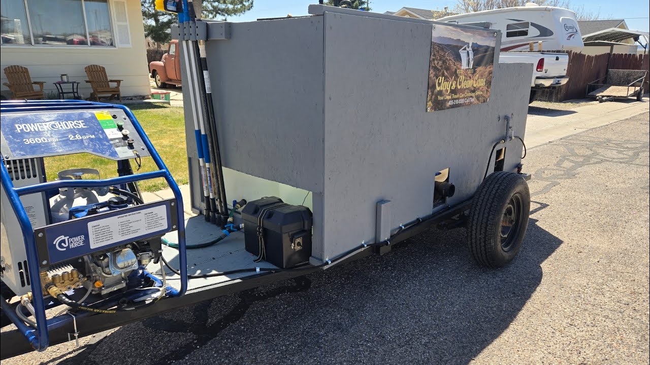 DIY Trash Can Cleaning Trailer For $2k