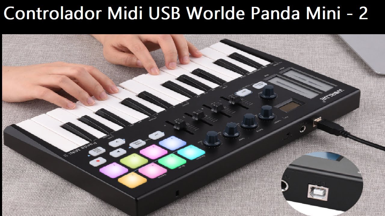 Informações Básicas / Review Controlador Midi Worlde Panda Mini 2