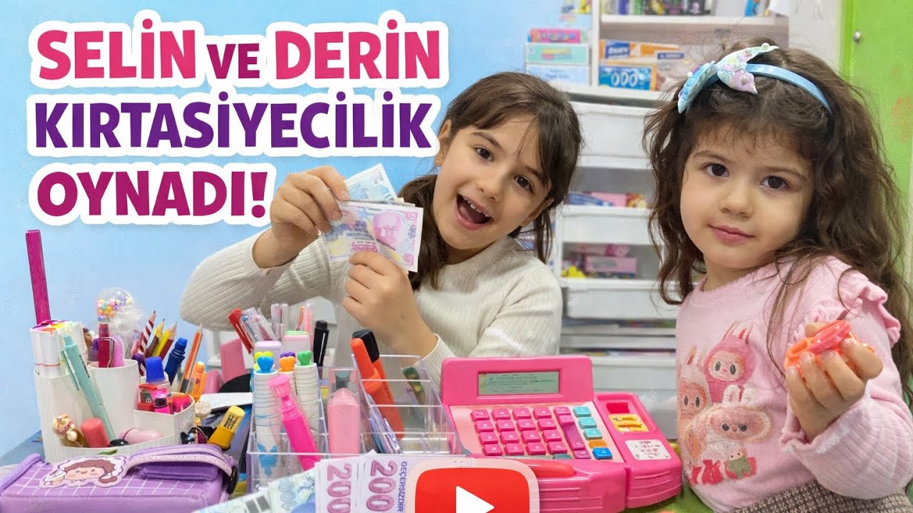 SELİN KIRTASİYECİ DERİN MÜŞTERİ OLDU!!Kırtasiye alışverişi yaptılar|eğlenceli videolar |komik video