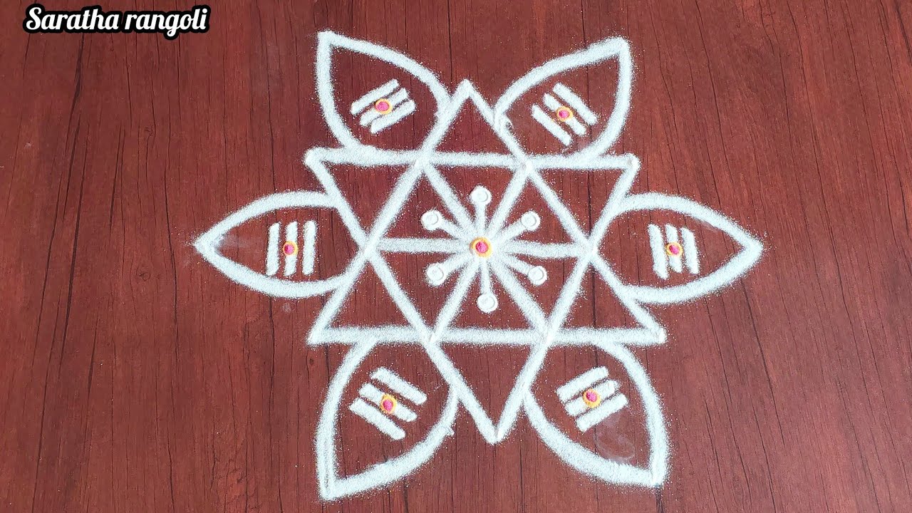 Thaipusam special friday star kolam🌷simple festival kolam design🌷easy muggulu design🌷saratha rangoli