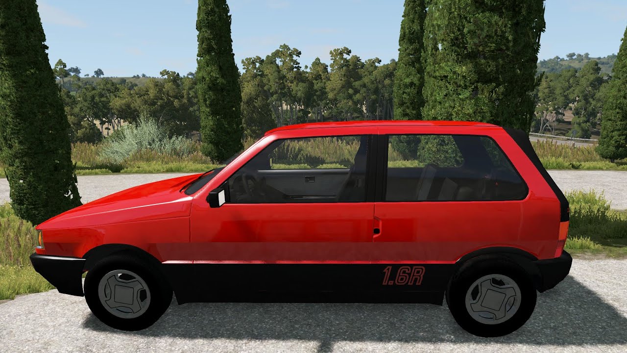 BeamNG.drive - Fiat Uno 1989 - Car Show Test Drive Crash . 4K 60fps.
