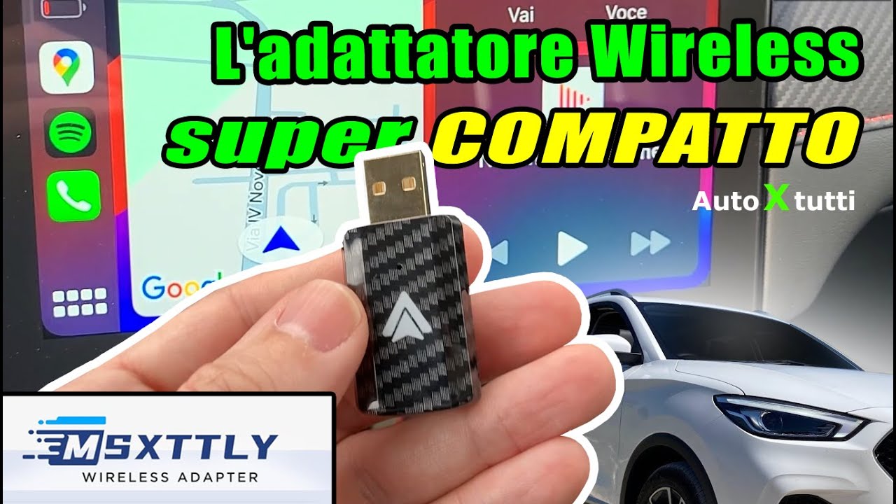 Veloce e COMPATTO: Apple CarPlay e Android Auto WIRELESS con l'adattatore MSXTTLY U2A-L9