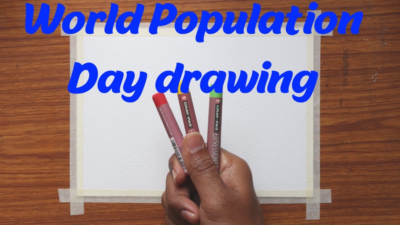 World Population day poster drawing / How to draw world population day / Population day drawing