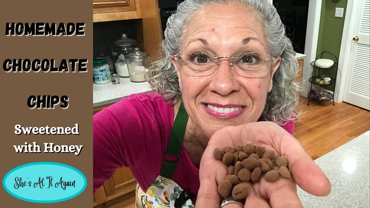 Homemade Chocolate Chips sweetened with Honey
