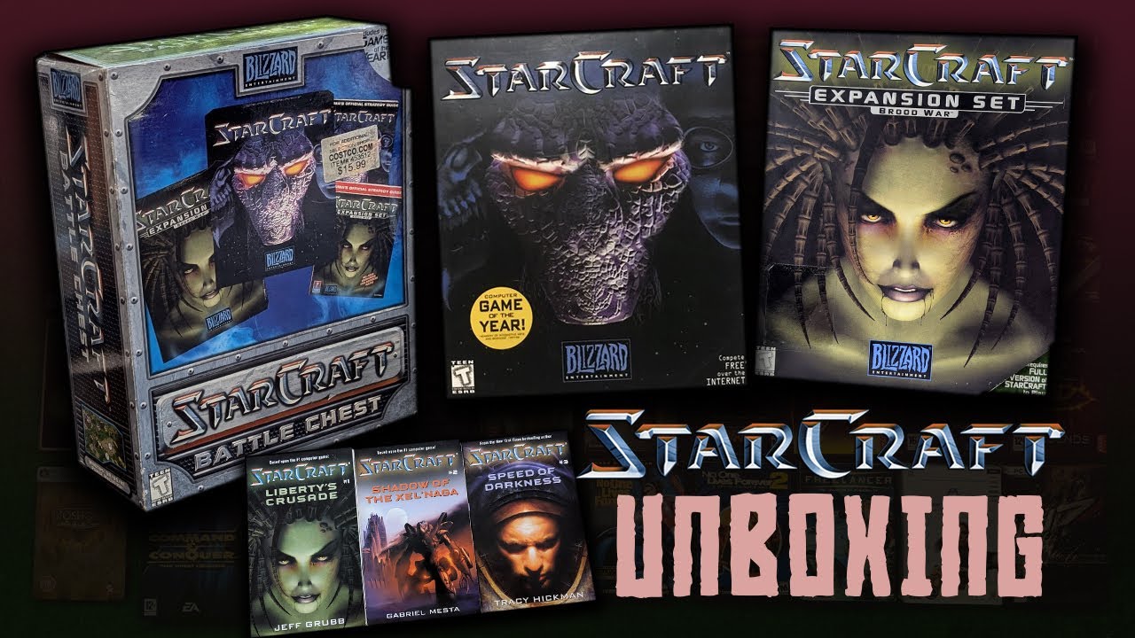 StarCraft + Brood War + Battle Chest Big Box PC Unboxing