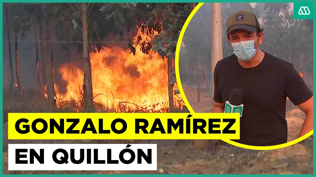 Ruta a Quillón cortada por incendio forestal desatado: Focos rodean la carretera
