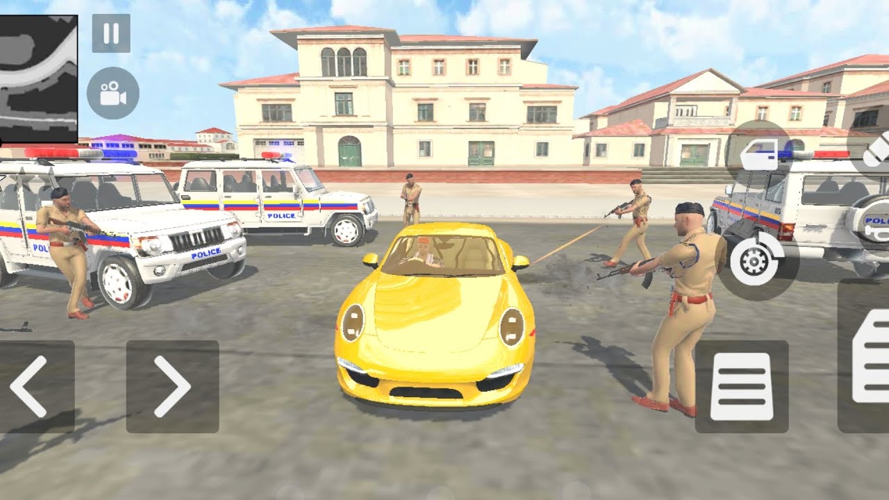 Police Chase in Indian Theft Auto Simulator! Can I Escape?