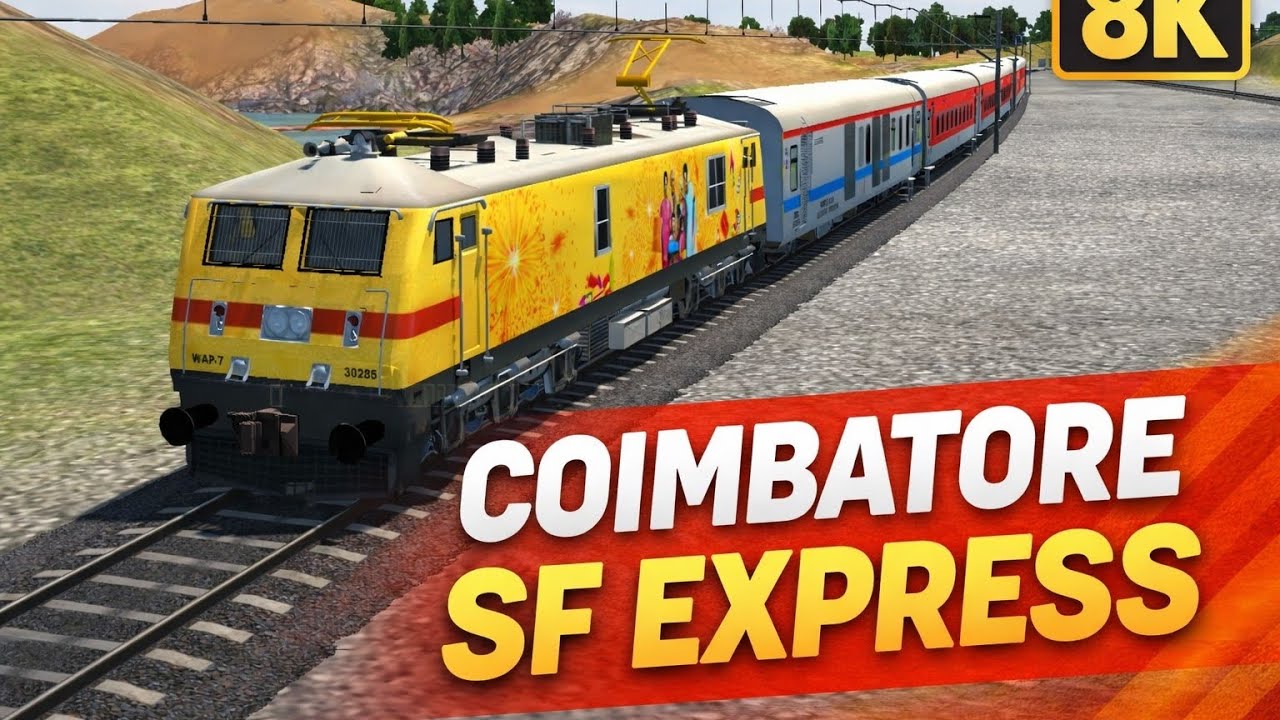 12970 Coimbatore Express | Jaipur To Chennai Central Train Journey | Indian Train Simulator 