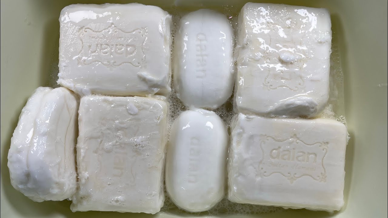 ASMR SOAP | SOAKED SOAP | WHITE DALAN SOAP SETS | MUSHY SOAP #acmp #mushysoap #soakedsoap #asmrsoap