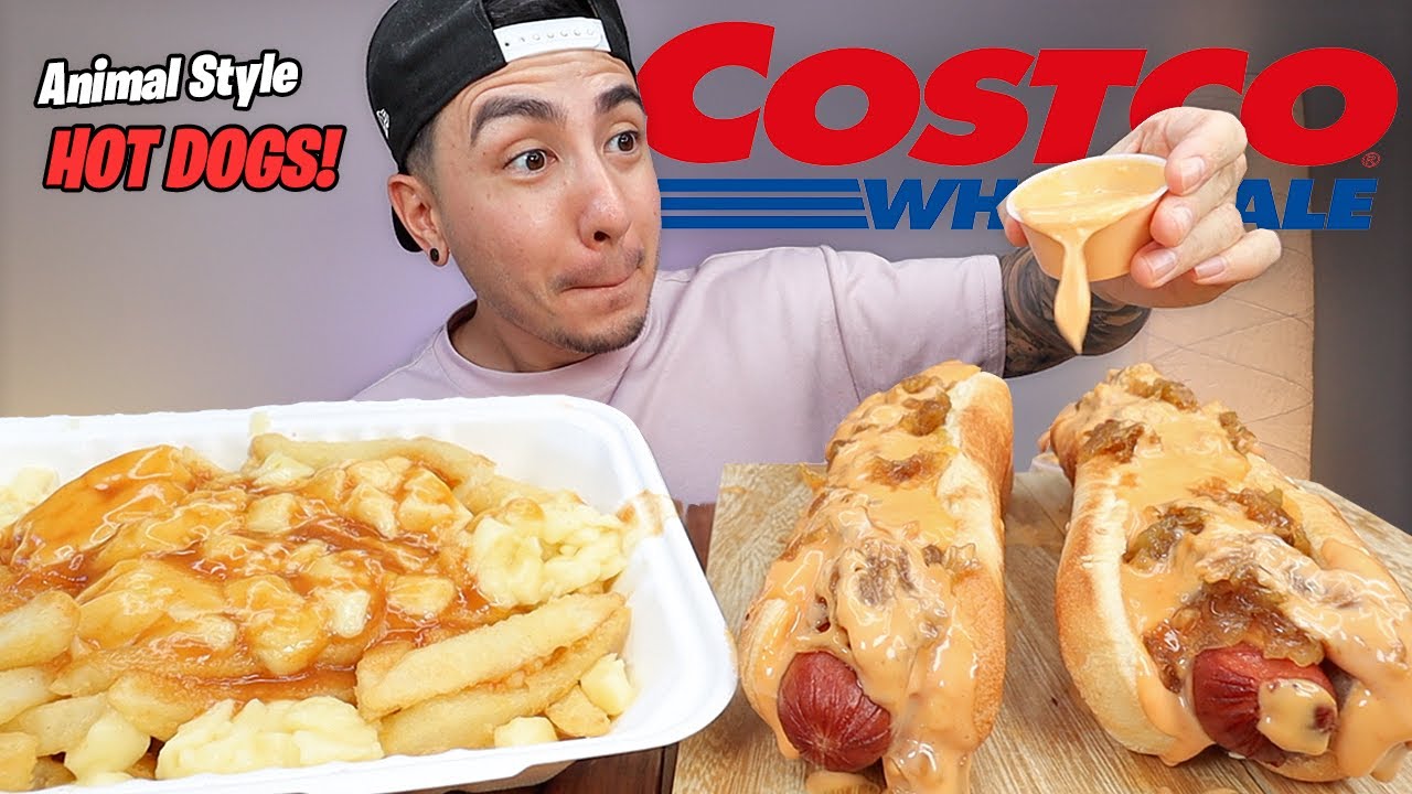 MUKBANG EATING Хот-доги и путин в стиле животных из Costco