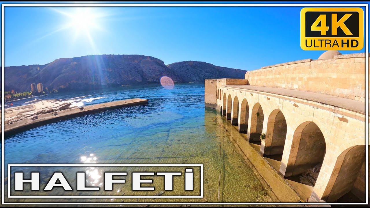 Halfeti Sunken City Batık Şehir Walking Tour 4K Şanlıurfa Turkey