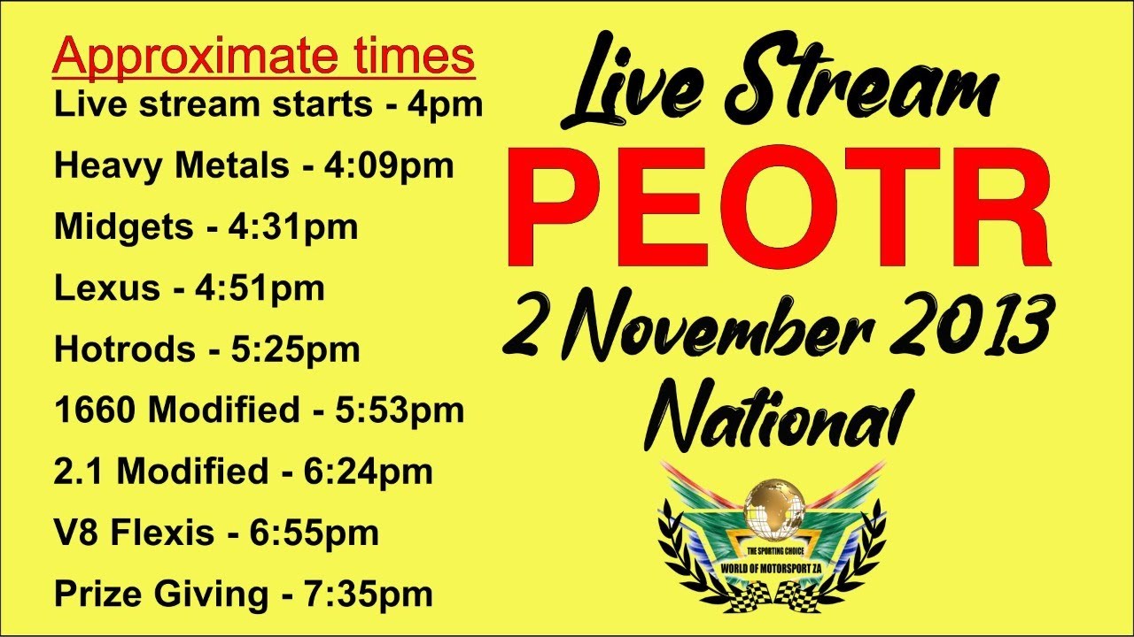 Live stream - Saturday 24 July 2021 @ 4pm