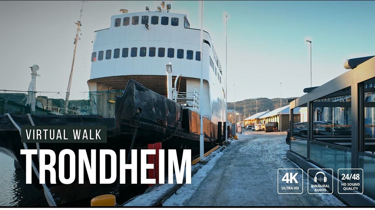 Trondheim in January: A Virtual Walk by the Harbour on a Cold, Windy Winter Day p.2/5