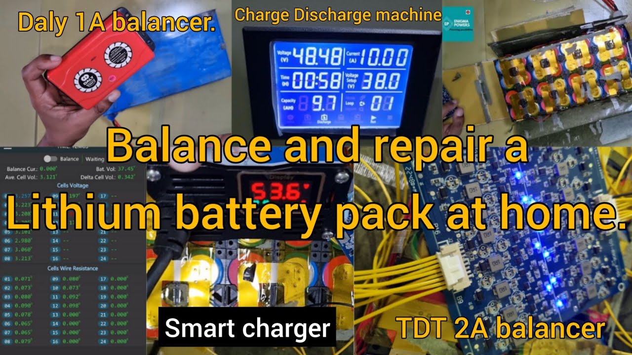 How to balance a #lithium battery pack at home using #TDT active balancing board. #dalybms.