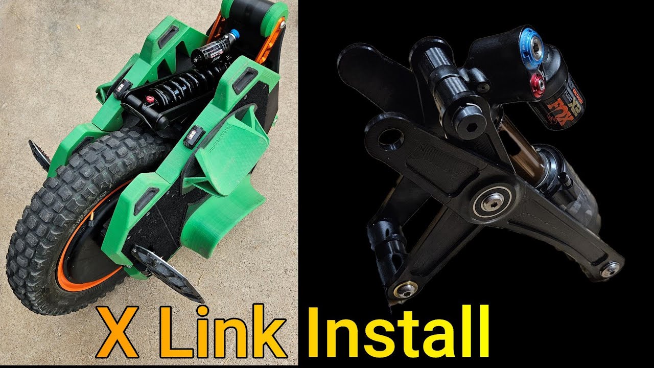 Billet progressive X link install on a Begode Extreme