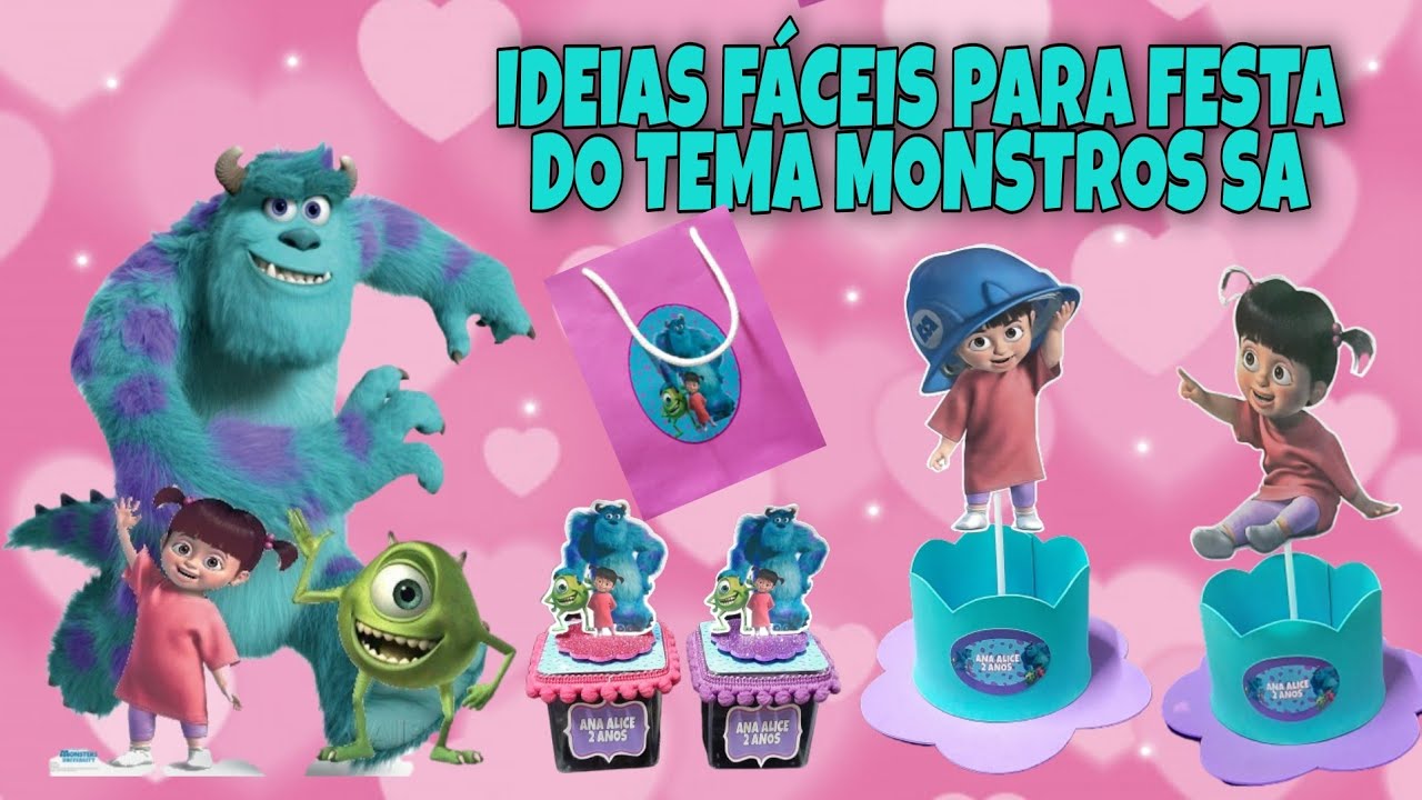 IDEIAS FÁCEIS PARA ANIVERSÁRIO DO TEMA MONSTROS SA #MONSTROSSA  #IDEIASFACEIS #ANIVERSARIO