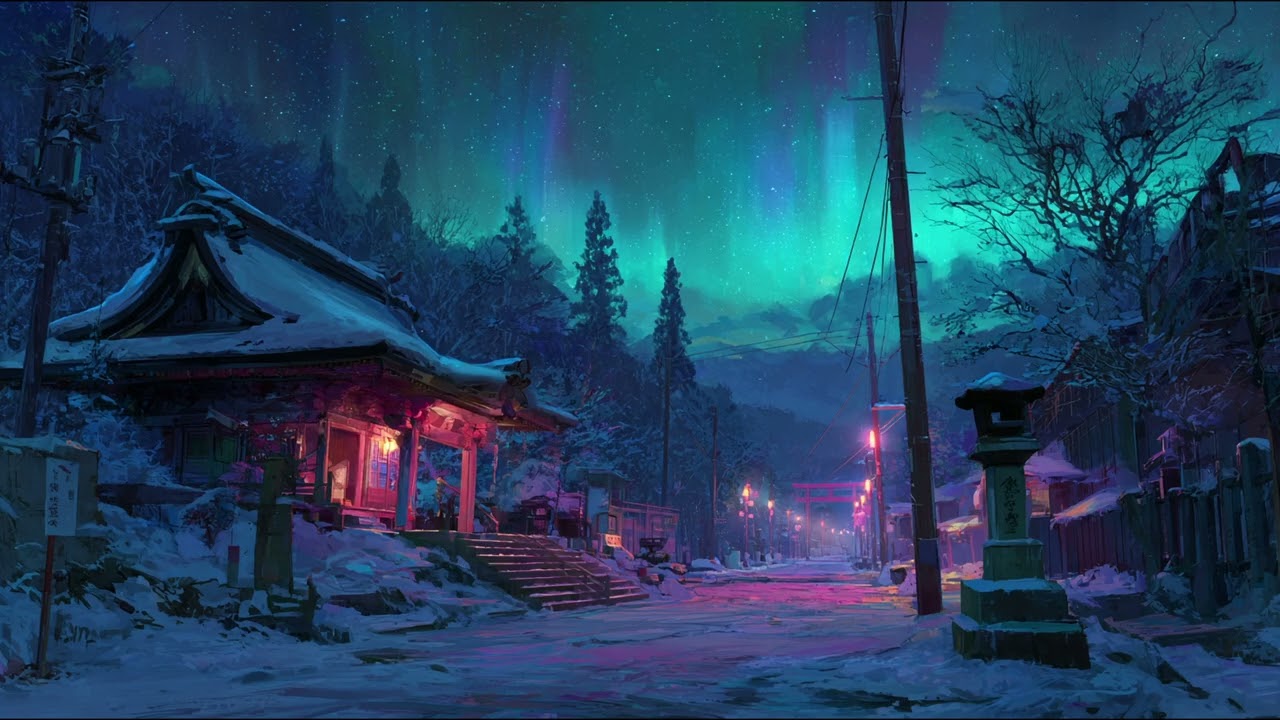 Lofi Hip Hop Beats 🎧 リラックス日本のチルでノスタルジックなお寺からの夜景| Lo-Fi Beats to Study to Relux🎧