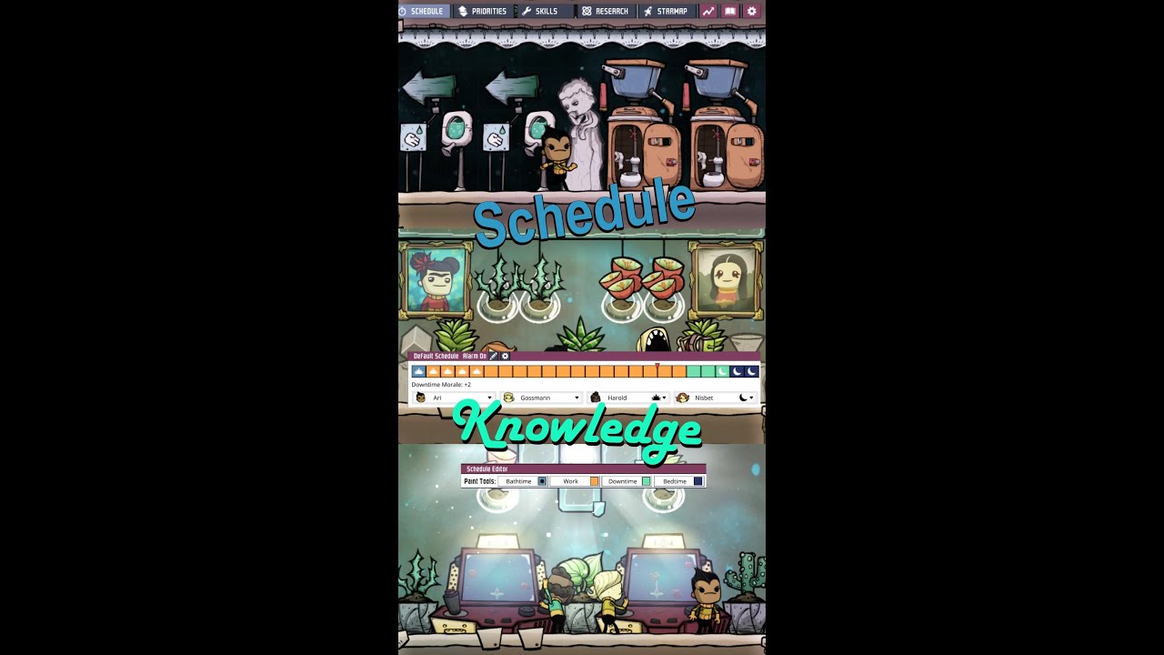 Schedule - What slot does what? Oxygen not included #shorts