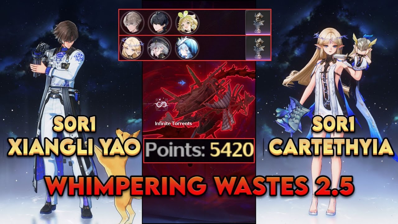 S0R1 Xiangli Yao & S0R1 Cartethyia F2P Team SS Whimpering Wastes 2.5 | Wuthering Waves