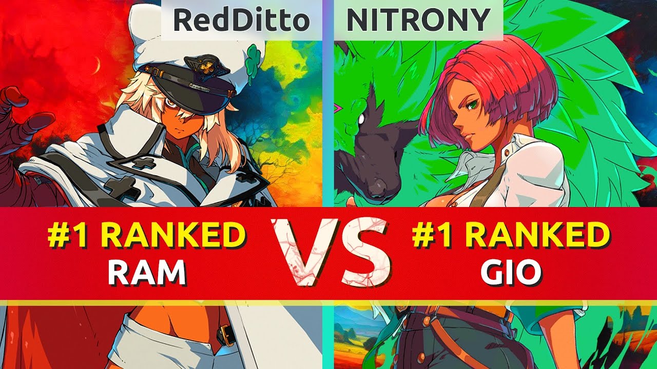 GGST ▰ RedDitto (#1 Ranked Ramlethal) vs NITRONY (#1 Ranked Giovanna). High Level Gameplay