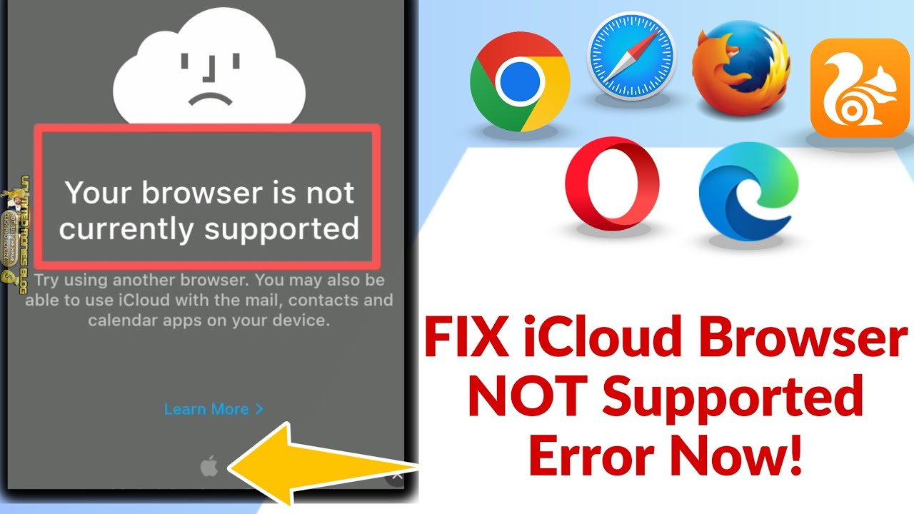 FIX iCloud Browser NOT Supported Error Now!
