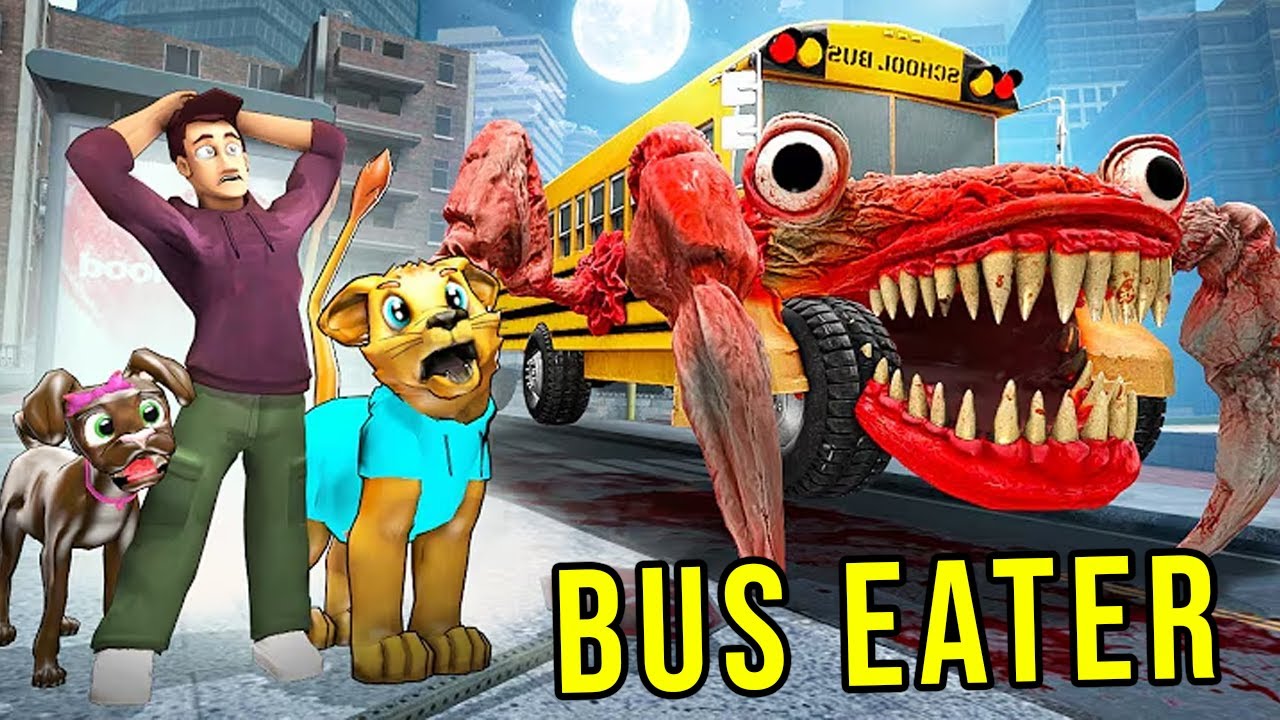 SCHOOL BUS EATER is following US... (*Gmod Sandbox*)