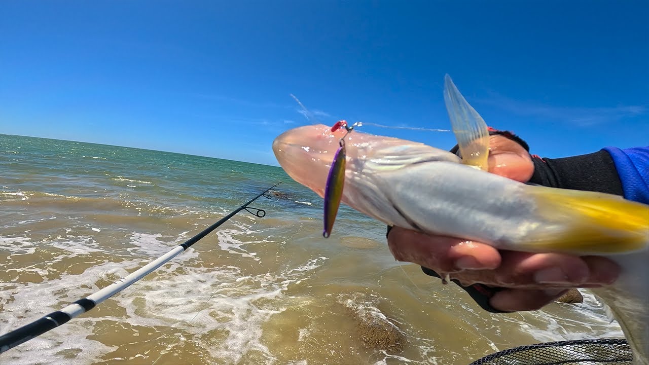MICRO JIG  NA BEIRA DA PRAIA NÃO FALHA     PESCA ULTRALIGHT