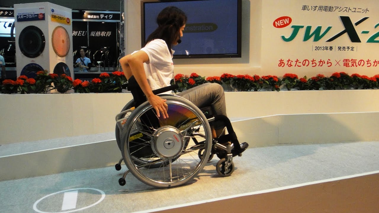 Yamaha JWX-2 wheelchair power assist unit can be attached to almost any wheelchair  #DigInfo