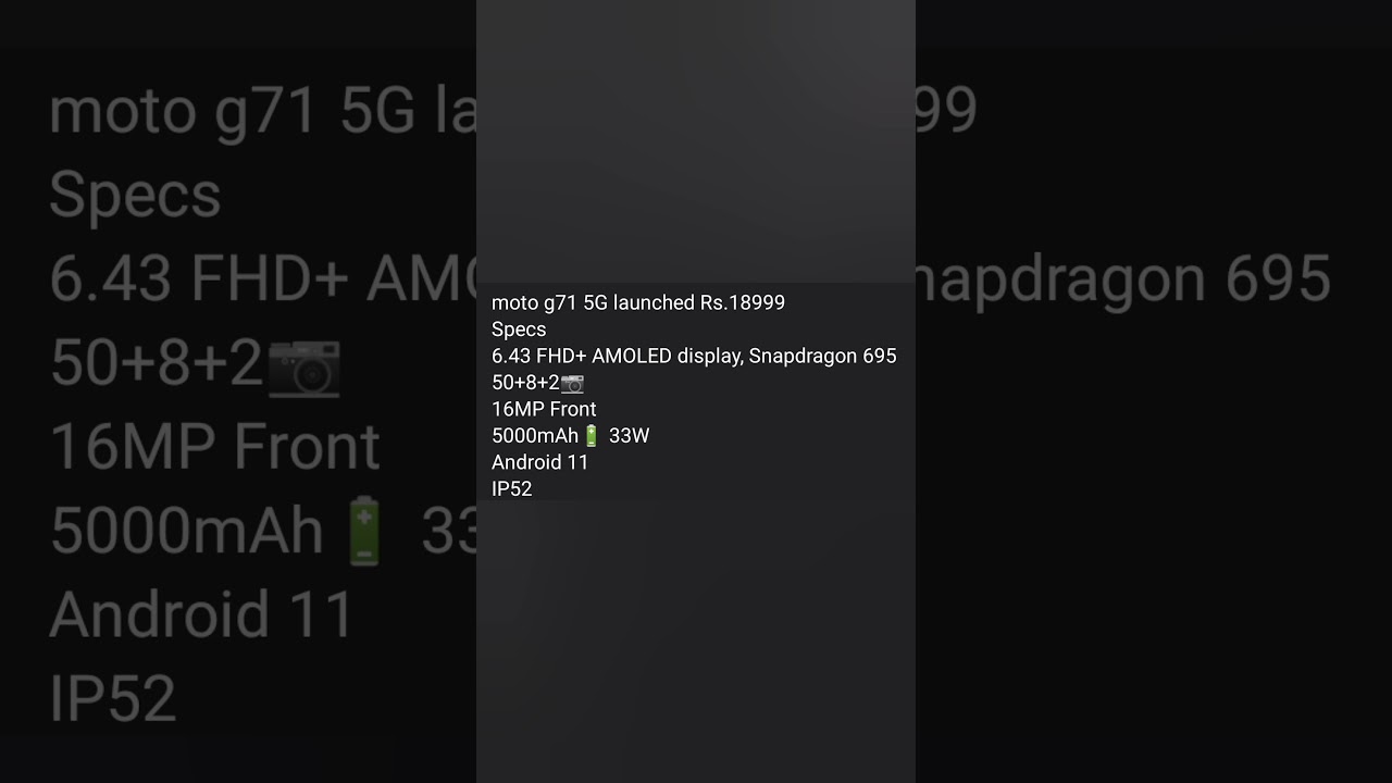 moto g71 5g specification and price in india