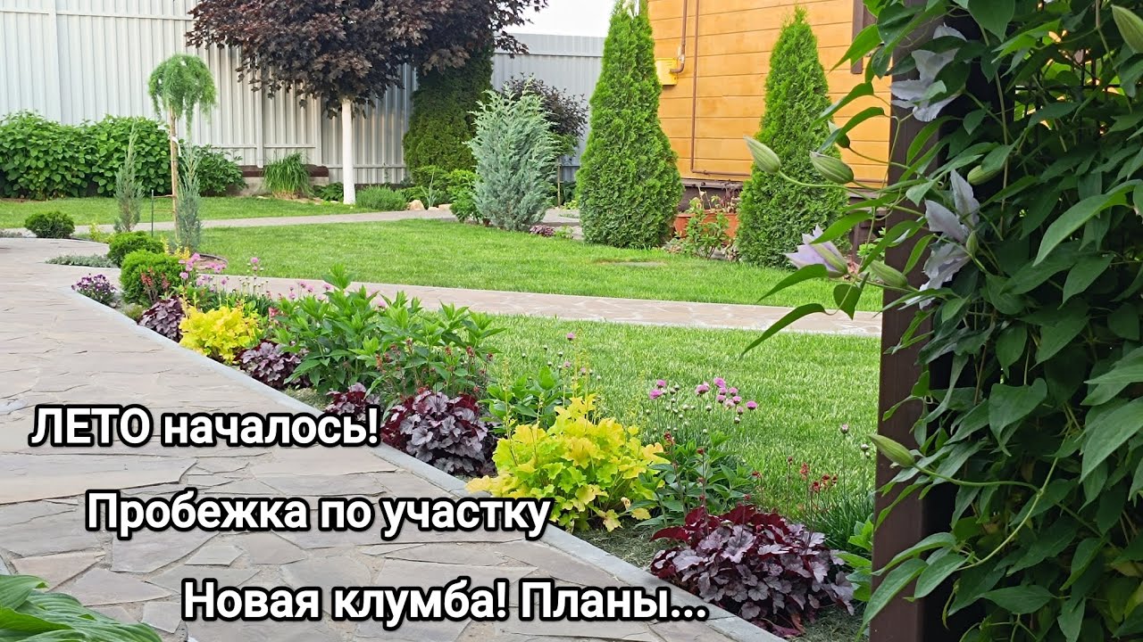 ЛЕТО началось☀️/ новая КЛУМБА( точнее миксбордер)/ ПРОБЕЖКА по участку/ что посадила-пересадила...