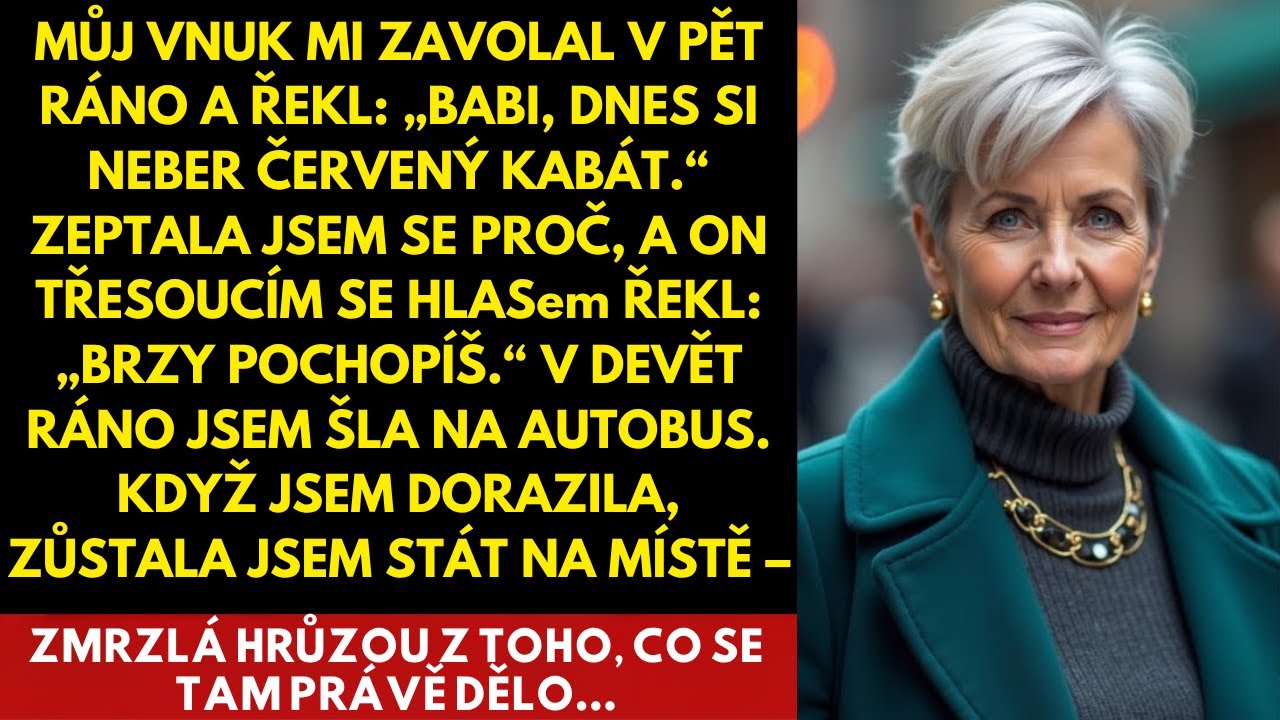 Můj vnuk mi řekl, abych si dnes nevzala červený kabát. Po hodině jsem pochopila proč.