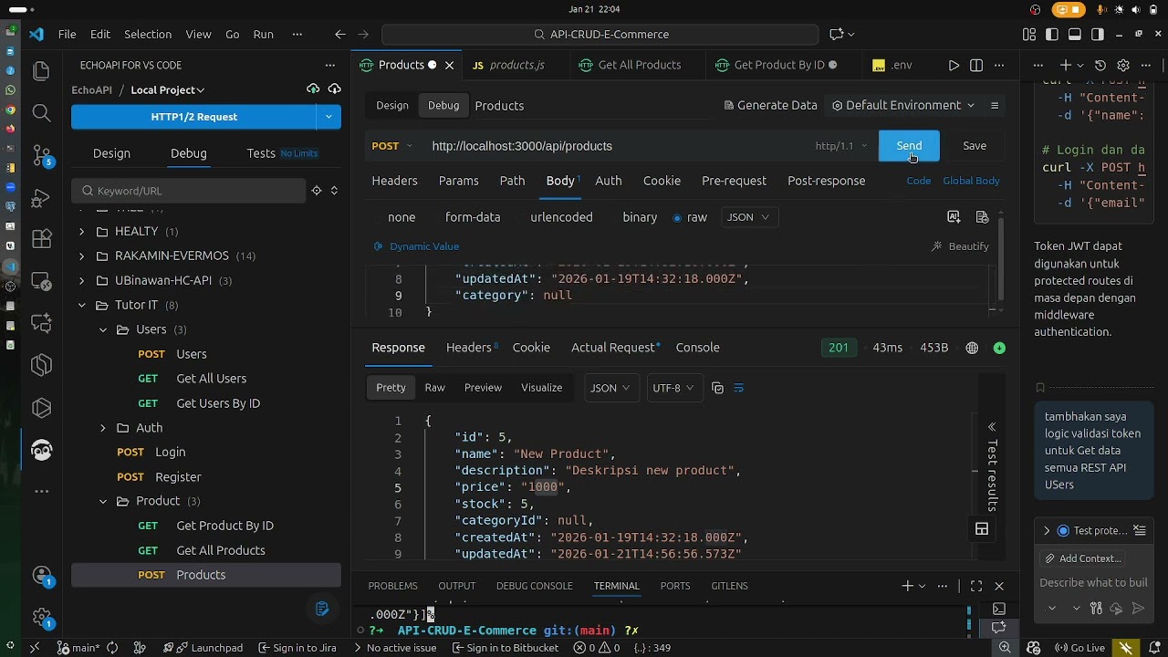 CRUD Rest API Product